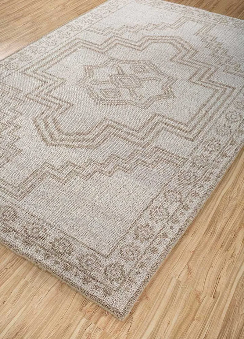 Wollteppich - 180 x 270 cm - creme