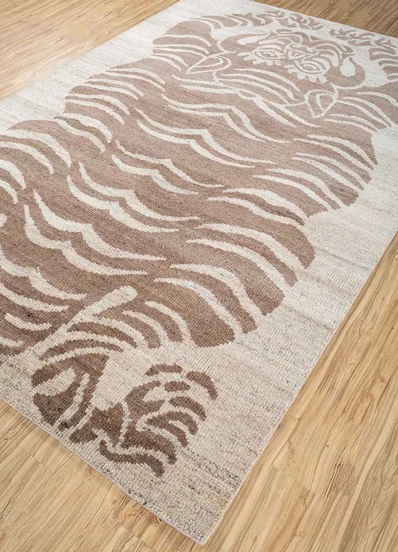 Wollteppich - 180 x 270 cm - creme