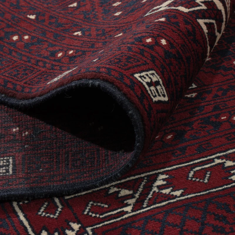 Afghan Teppich 150x249cm - Orientteppich - dunkelrot