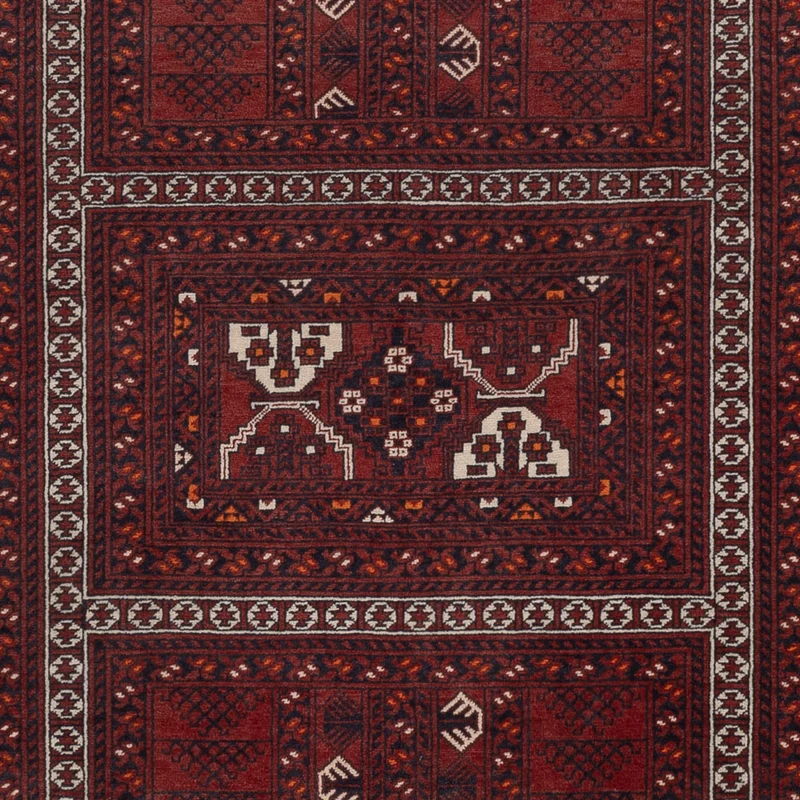 Afghan Teppich 156x241cm - Orientteppich - dunkelrot