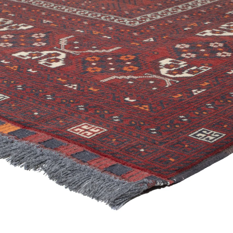 Afghan Teppich 156x241cm - Orientteppich - dunkelrot