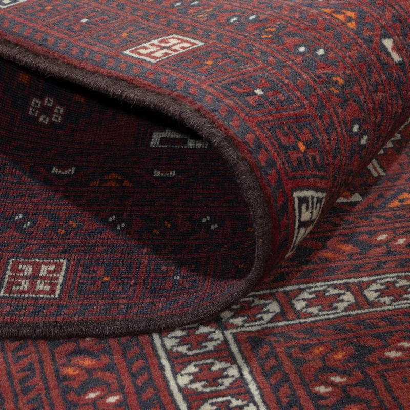 Afghan Teppich 156x241cm - Orientteppich - dunkelrot