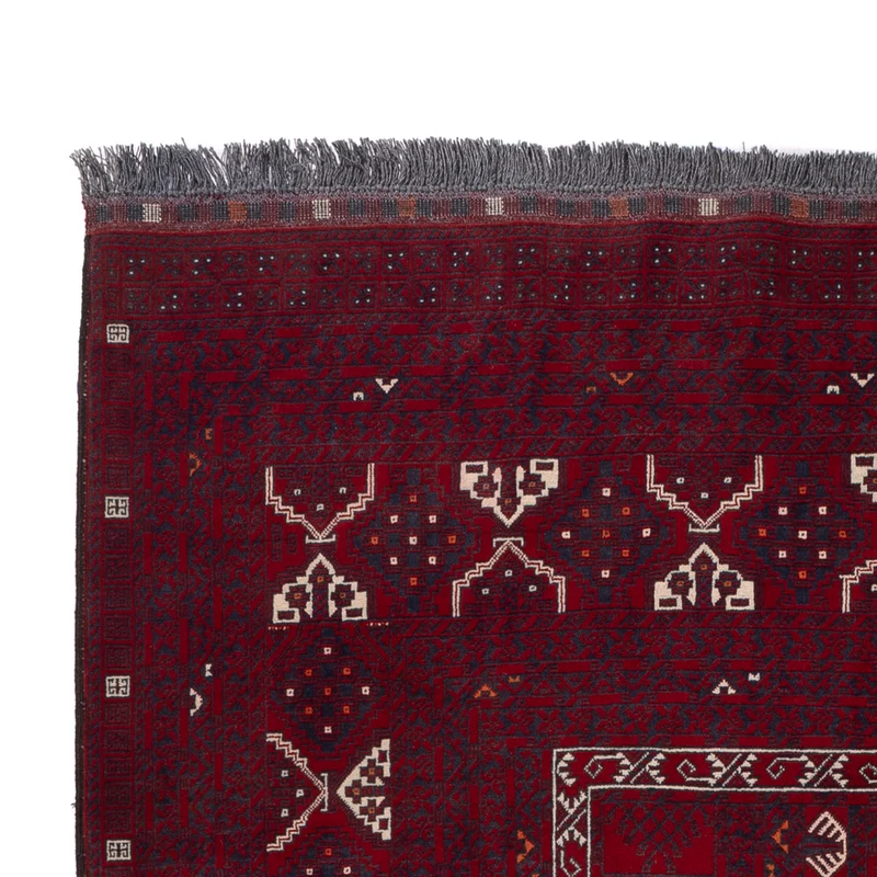 Afghan Teppich 153x248cm - Orientteppich - dunkelrot