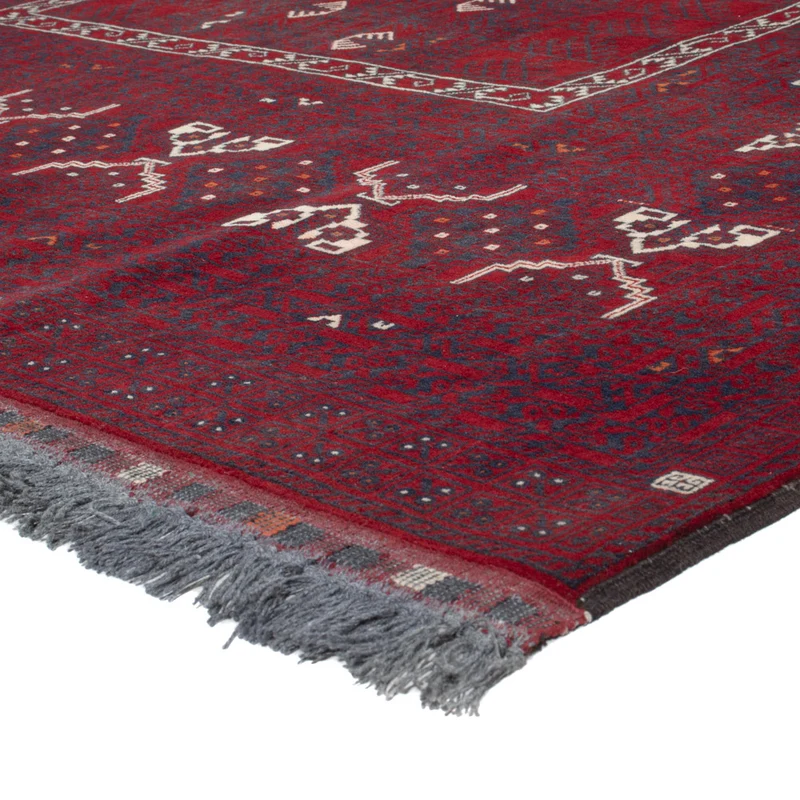 Afghan Teppich 153x248cm - Orientteppich - dunkelrot