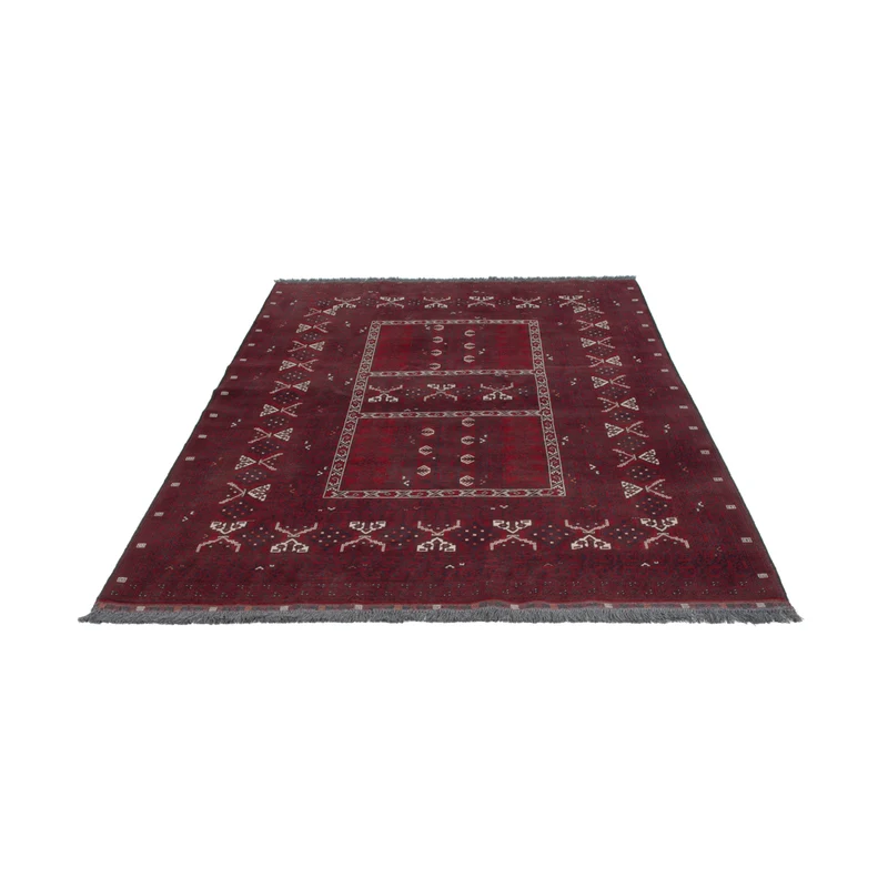 Afghan Teppich 153x248cm - Orientteppich - dunkelrot