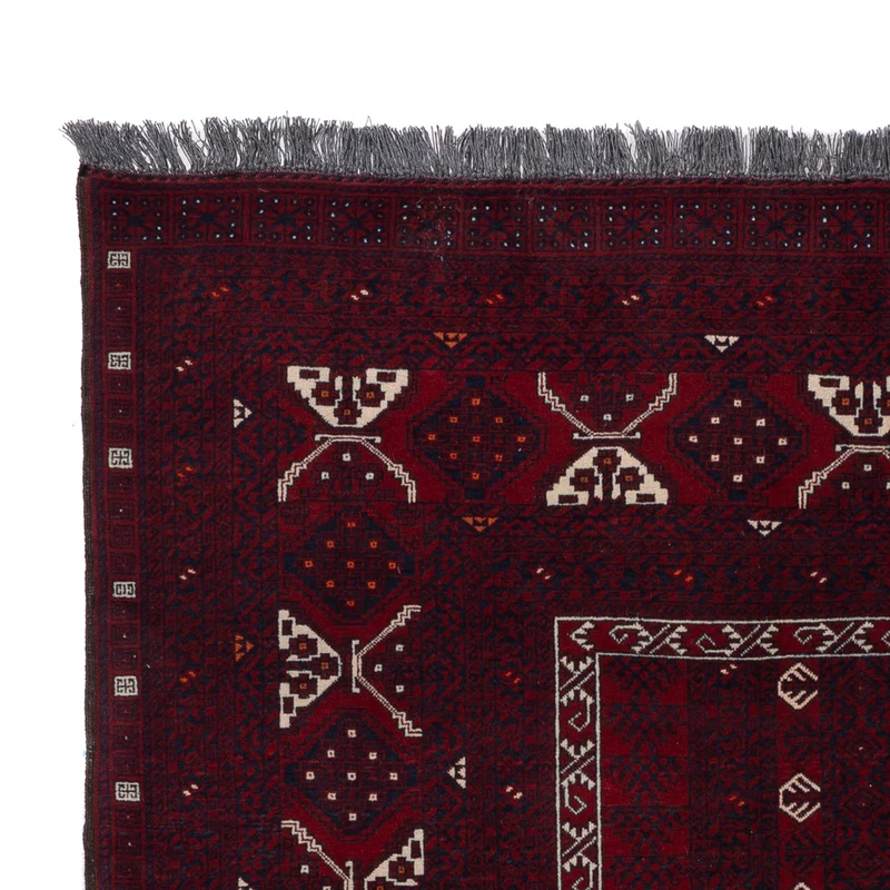 Afghan Teppich 149x251cm - Orientteppich - dunkelrot