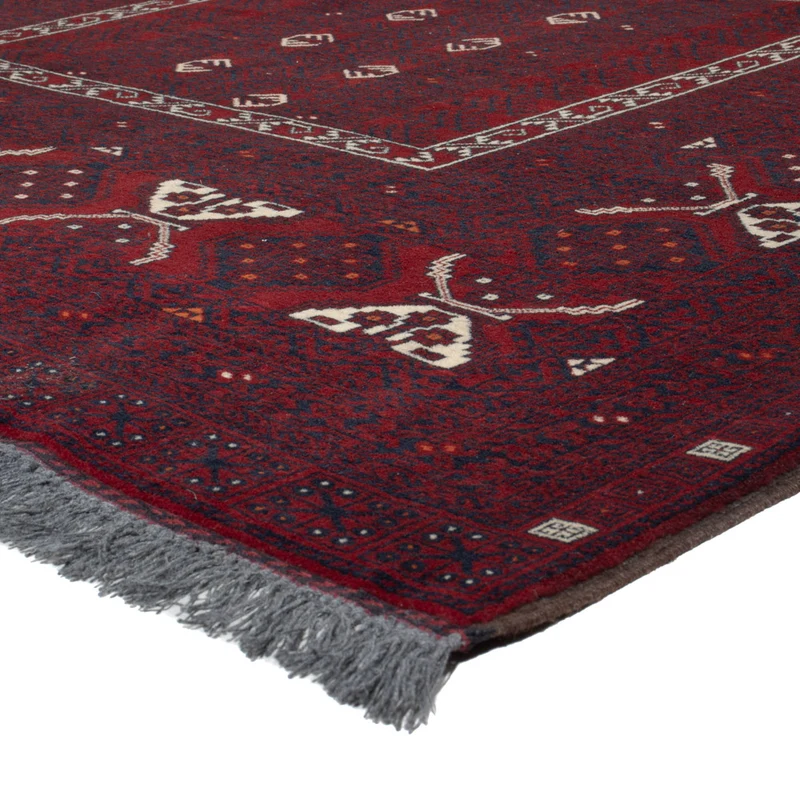 Afghan Teppich 149x251cm - Orientteppich - dunkelrot
