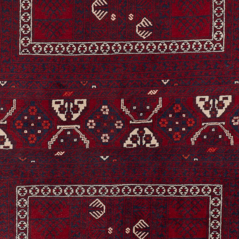 Afghan Teppich - 151 x 246 cm - dunkelrot