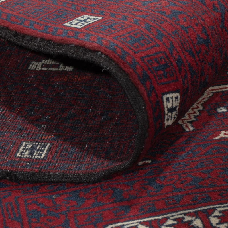 Afghan Teppich - 151 x 246 cm - dunkelrot