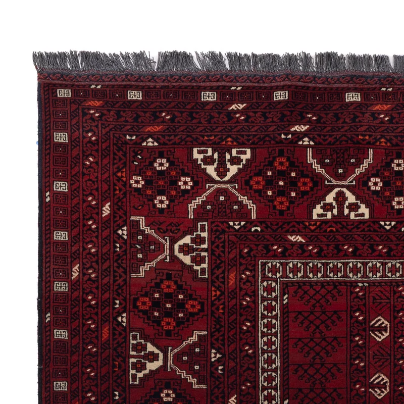 Afghan Teppich 153x242cm - Orientteppich - dunkelrot