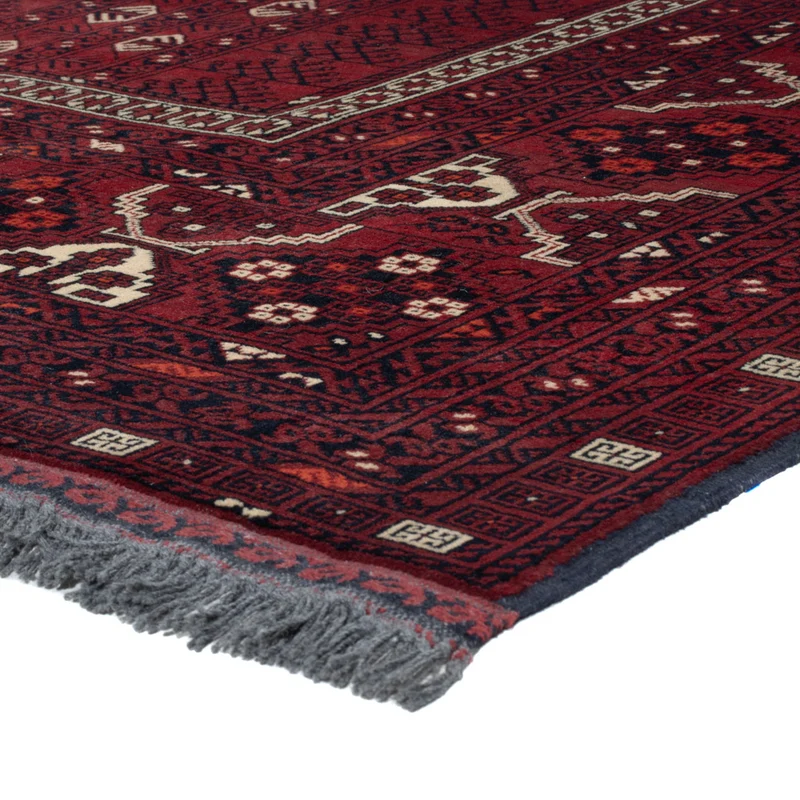Afghan Teppich 153x242cm - Orientteppich - dunkelrot
