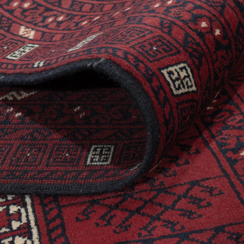 Afghan Teppich 153x242cm - Orientteppich - dunkelrot