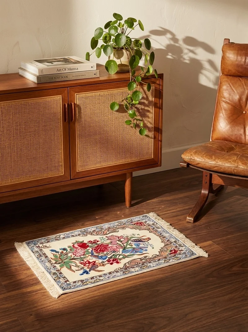 Isfahan · Handgeknüpft – Beige, 51x39 cm