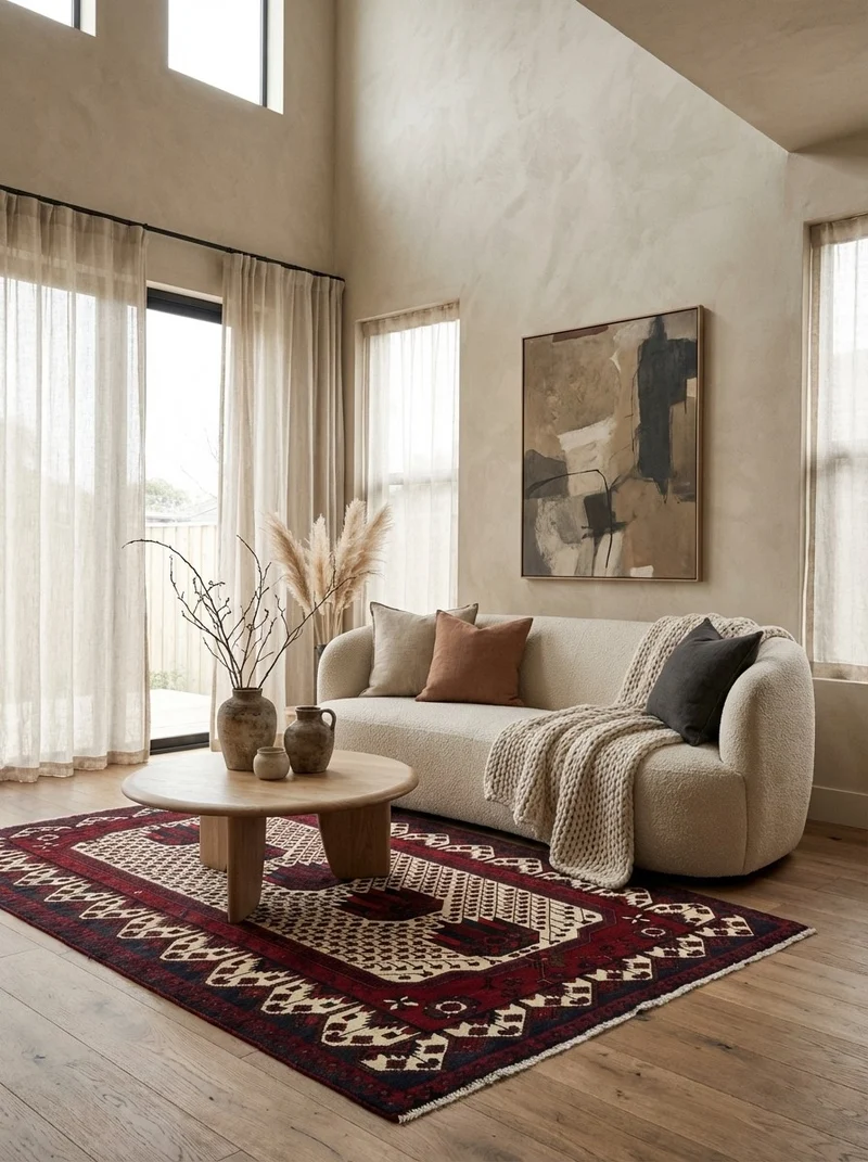 Shahsavan · Handgeknüpft – Beige, 196x128 cm