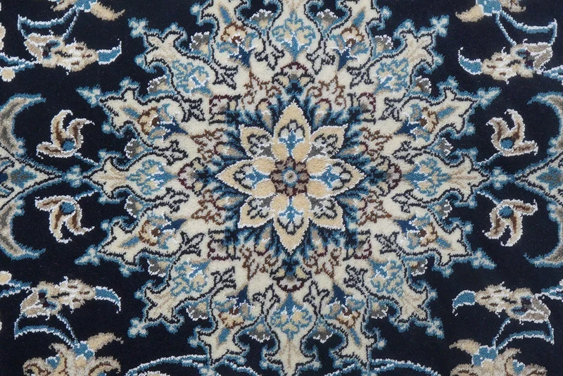 Nain 12La · Handgeknüpft – Blau, 206x153 cm