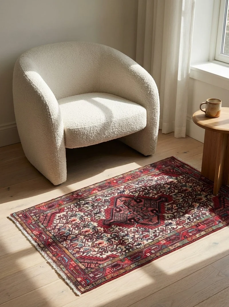 Assadabad · Handgeknüpft – Beige, 116x77 cm