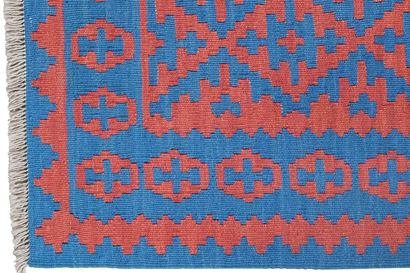 Kelim Gashgai · Handgewebt – Rot, 121x83 cm