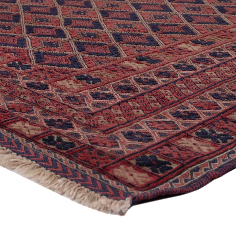 Kelim Afghan Teppich 151x209cm - dunkelrot