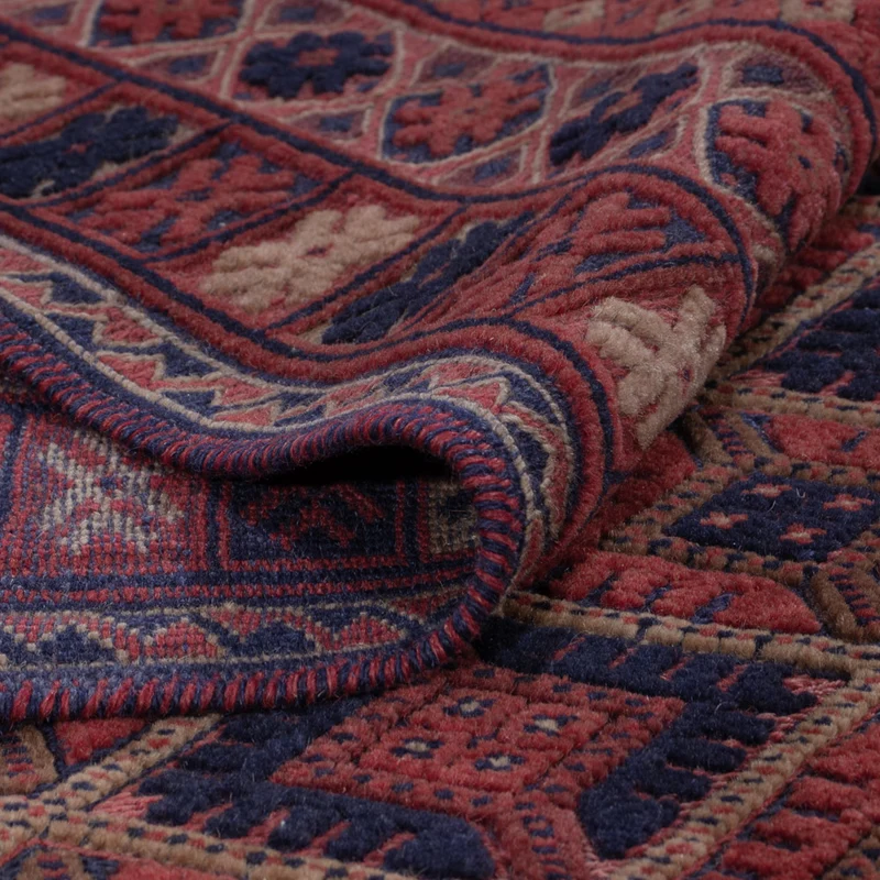 Kelim Afghan Teppich 151x209cm - dunkelrot