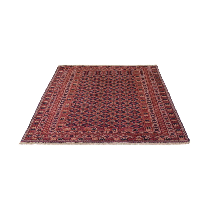 Kelim Afghan Teppich 151x209cm - dunkelrot