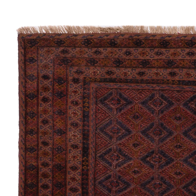 Kelim Afghan Teppich 161x196cm - dunkelrot