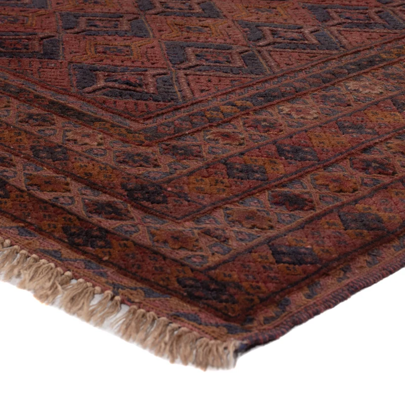 Kelim Afghan Teppich 161x196cm - dunkelrot
