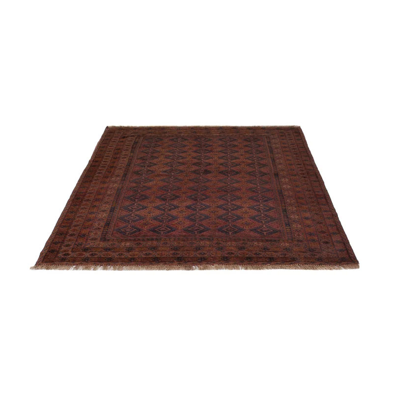 Kelim Afghan Teppich 161x196cm - dunkelrot