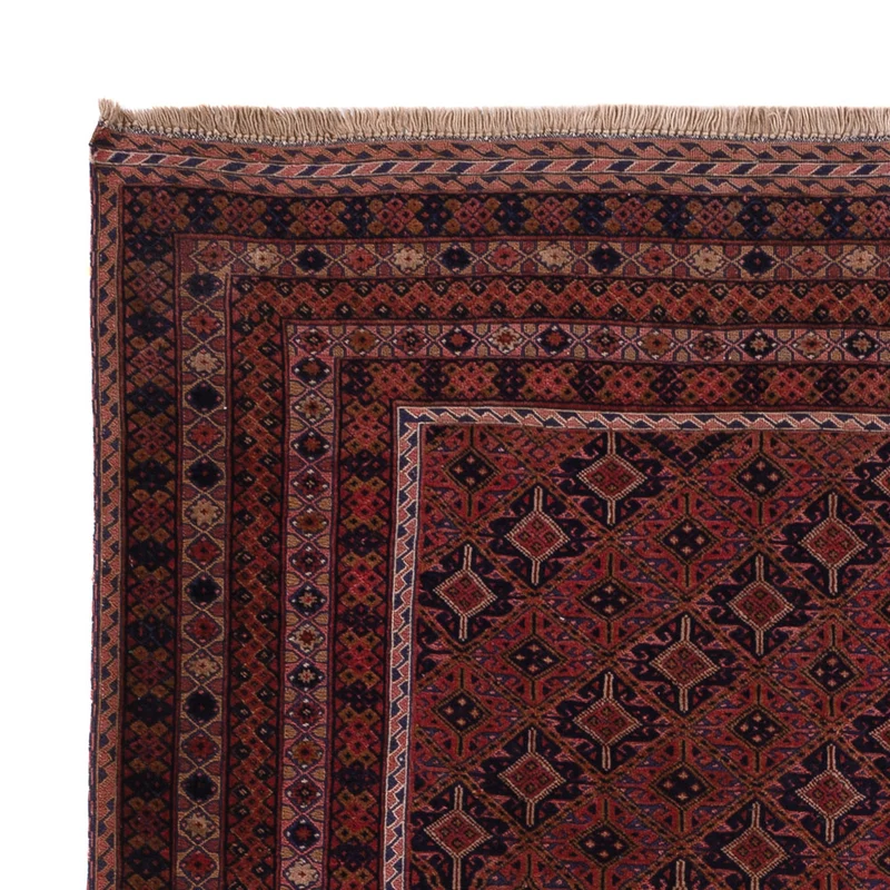 Kelim Afghan Teppich 161x197cm - dunkelrot