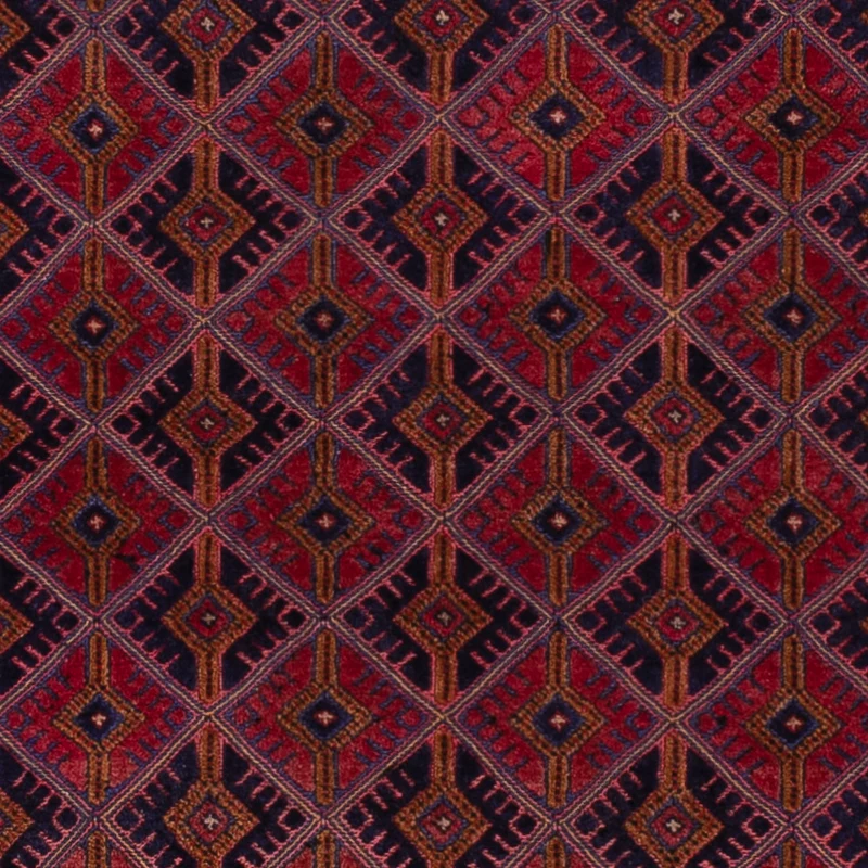 Kelim Afghan Teppich 158x197cm - dunkelrot