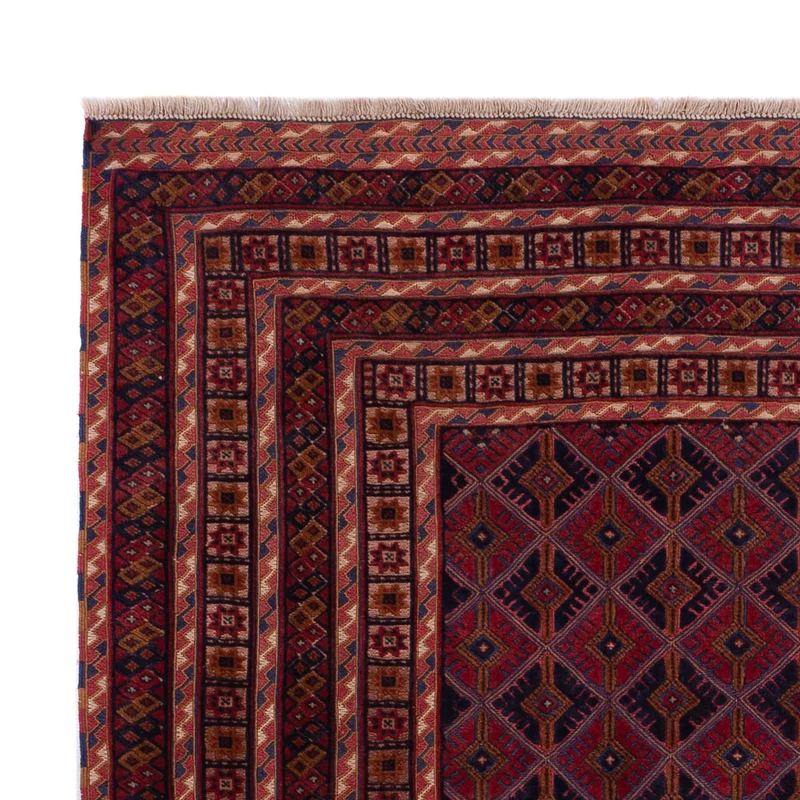 Kelim Afghan Teppich 158x197cm - dunkelrot