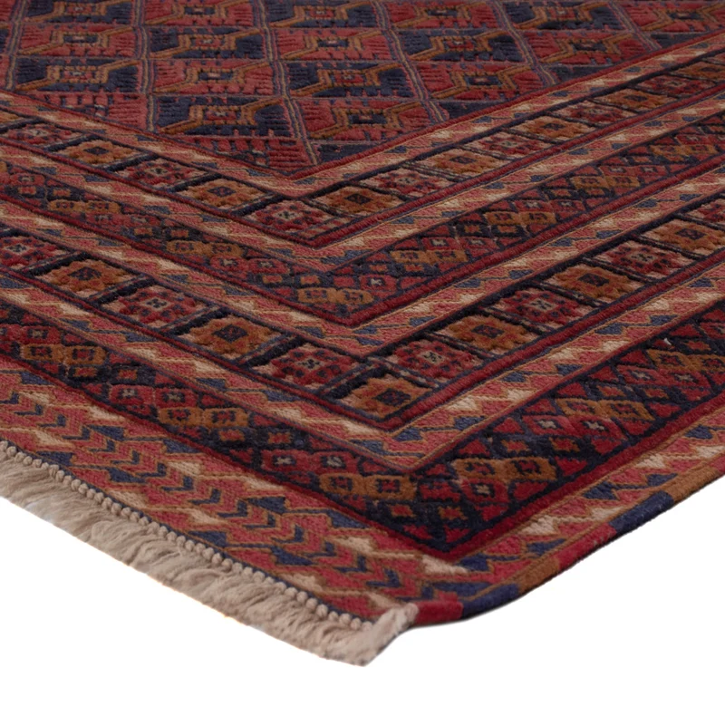 Kelim Afghan Teppich 158x197cm - dunkelrot