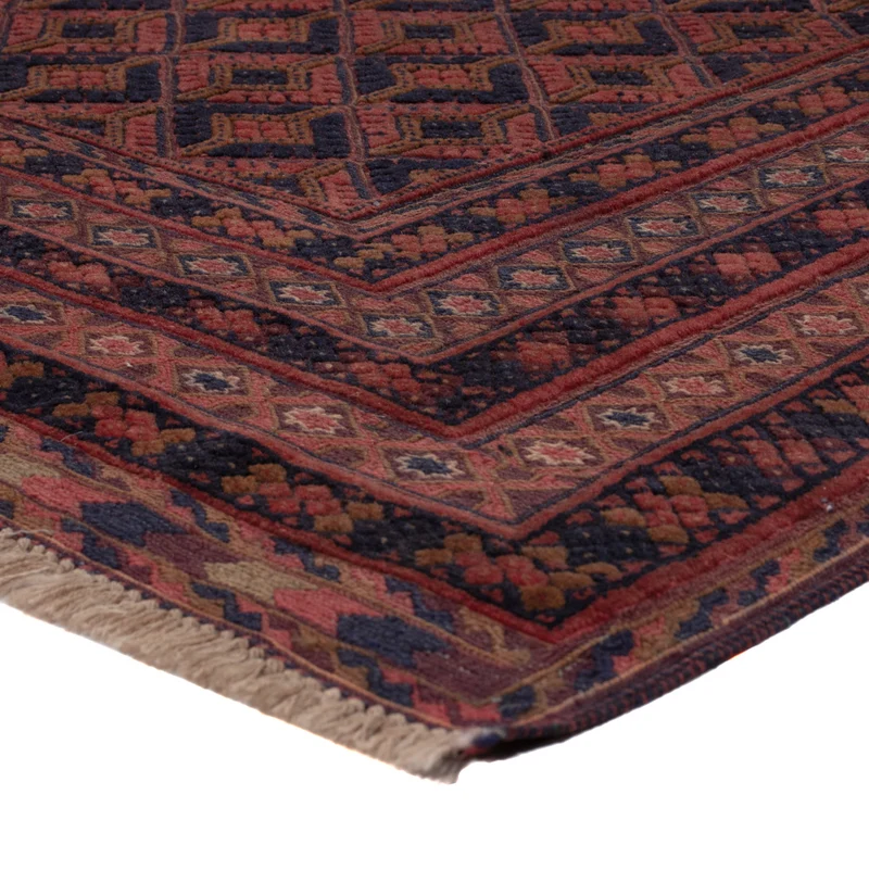 Kelim Afghan Teppich 153x204cm - dunkelrot