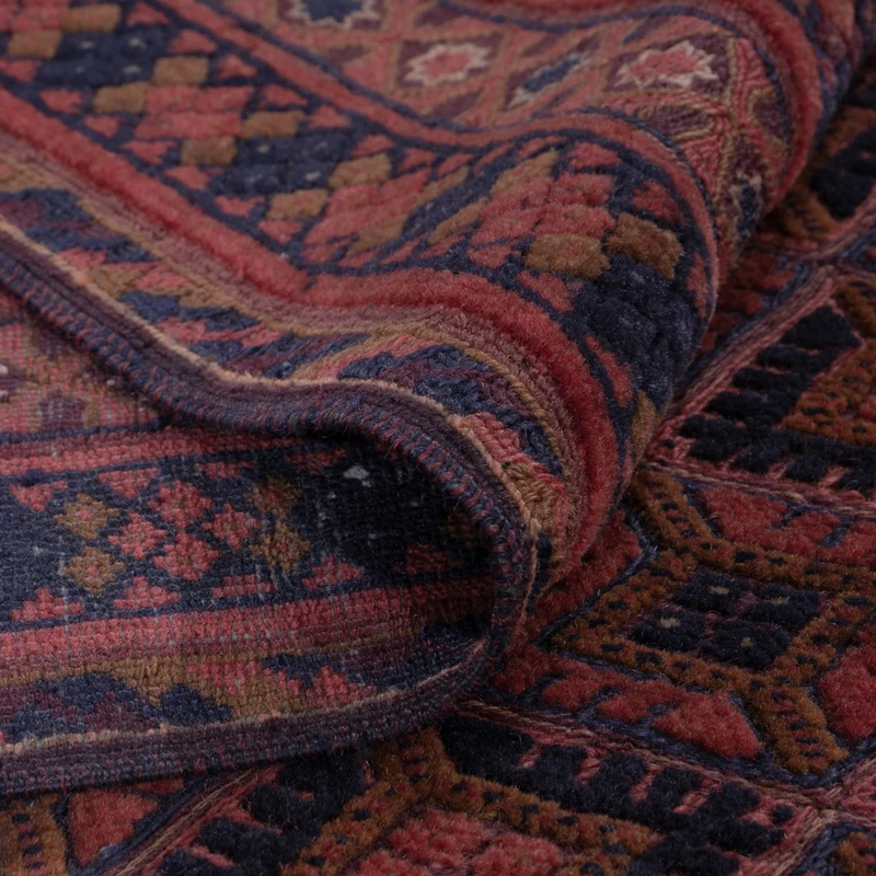Kelim Afghan Teppich 153x204cm - dunkelrot