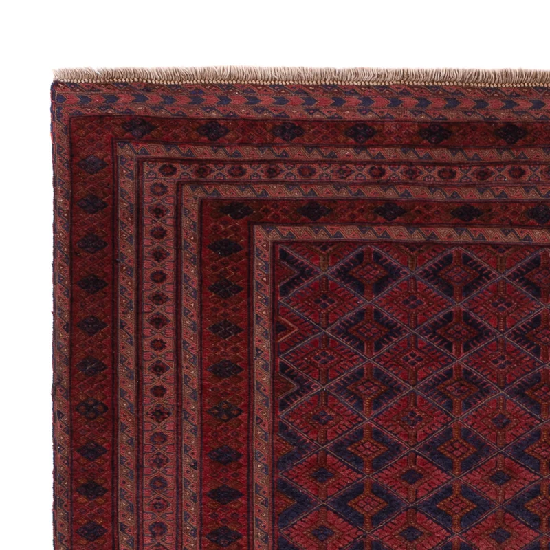 Kelim Afghan Teppich 156x200cm - dunkelrot