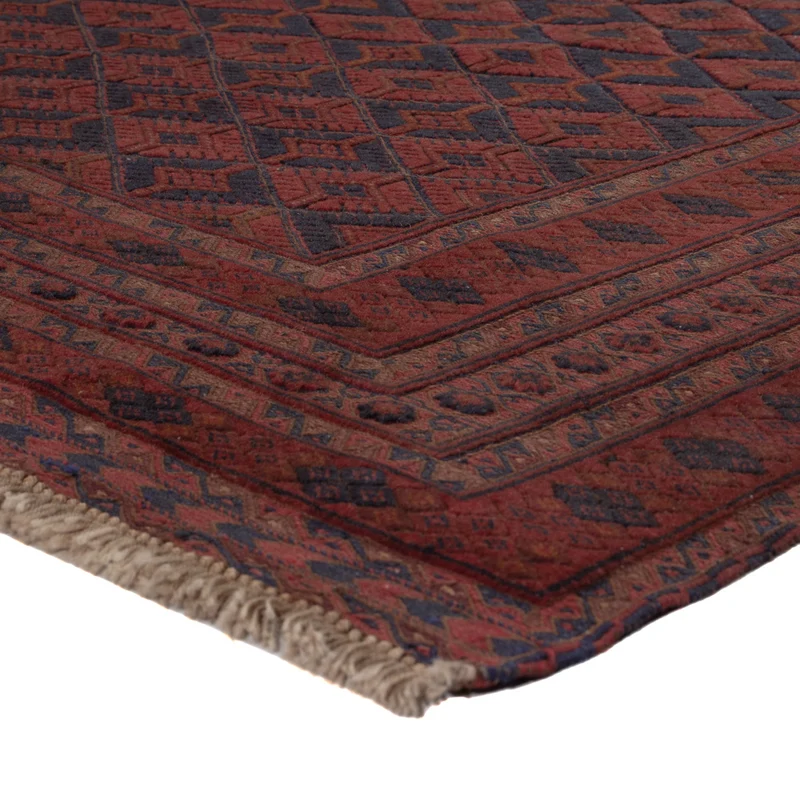 Kelim Afghan Teppich 156x200cm - dunkelrot