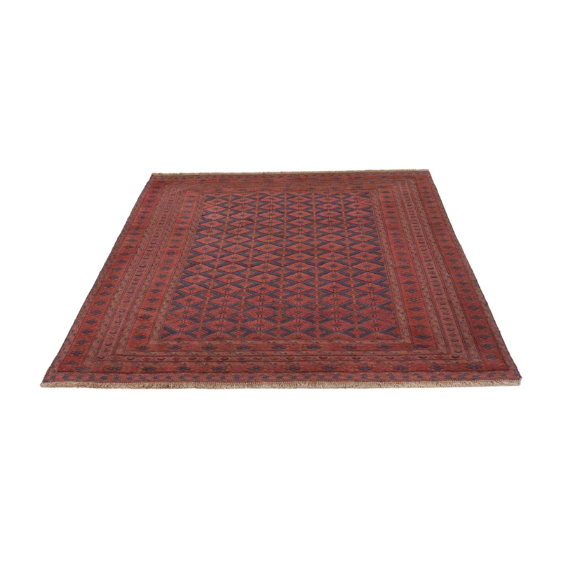 Kelim Afghan Teppich 156x200cm - dunkelrot