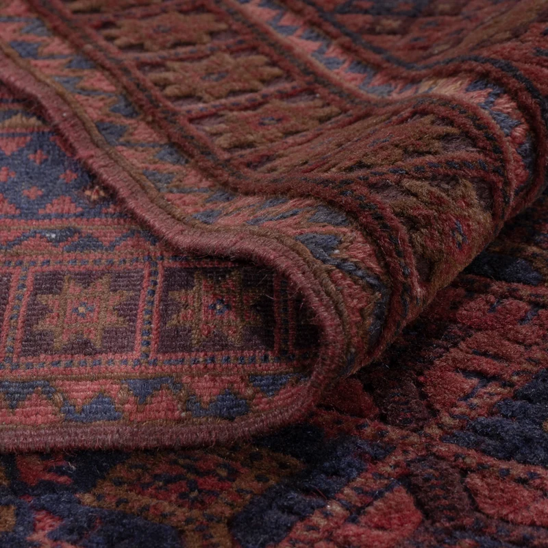Kelim Afghan Teppich 155x205cm - dunkelrot