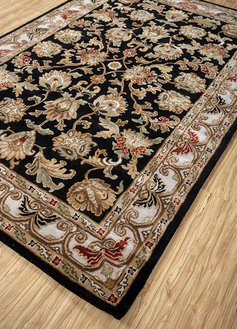 Wollteppich - 180 x 270 cm - dunkelbeige