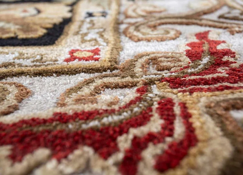 Wollteppich - 180 x 270 cm - dunkelbeige