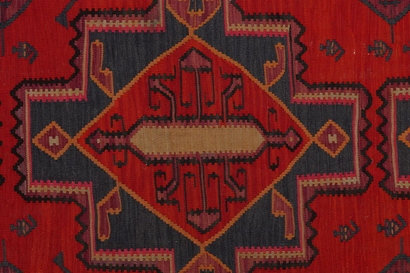 Kelim Ardebil · Handgewebt – Rot, 309x177 cm