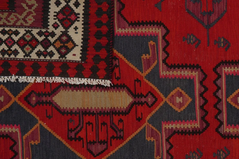 Kelim Ardebil · Handgewebt – Rot, 309x177 cm