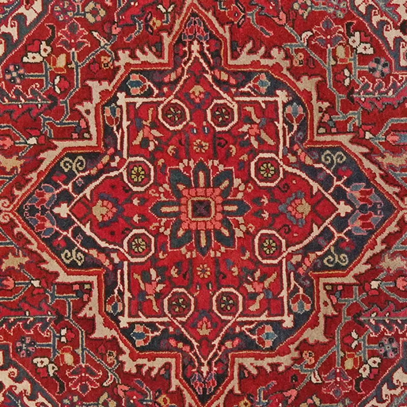 Heriz · Handgeknüpft – Rot, 194x150 cm