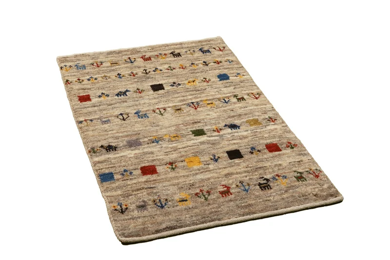 Gabbeh Sonnat · Handgeknüpft – Beige, 90x60 cm