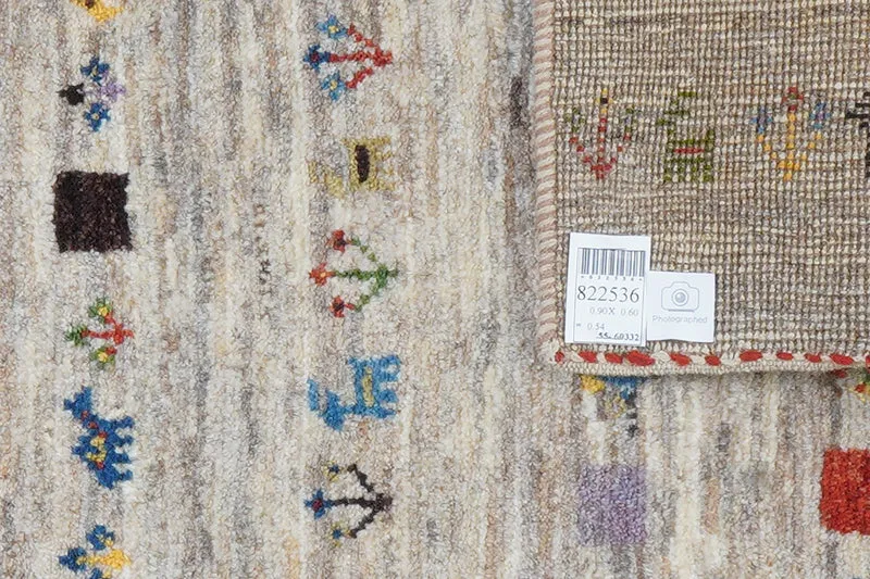 Gabbeh Sonnat · Handgeknüpft – Beige, 90x60 cm