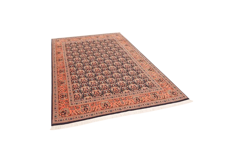 Tabriz 50 Raj · Handgeknüpft – Orange, 201x151 cm