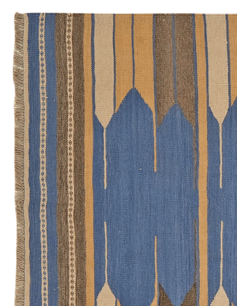 Kelim Gashgai · Handgewebt – Blau, 201x133 cm