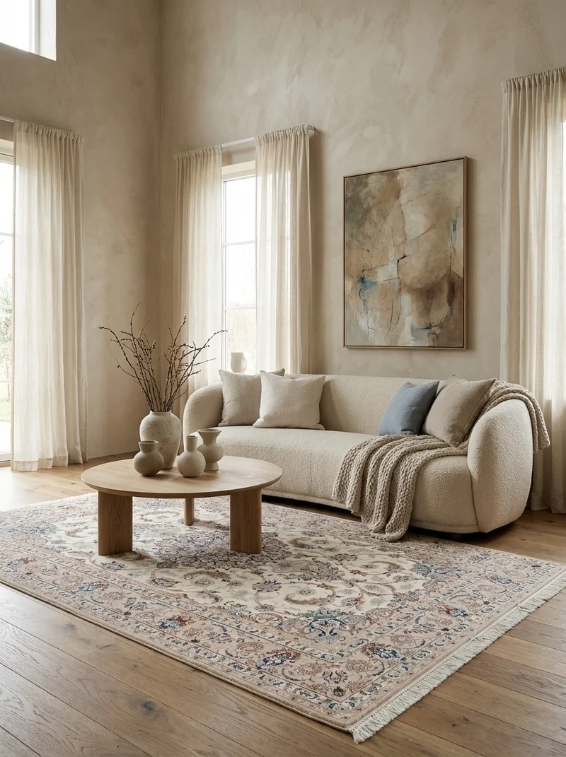 Isfahan · Handgeknüpft – Beige, 239x155 cm