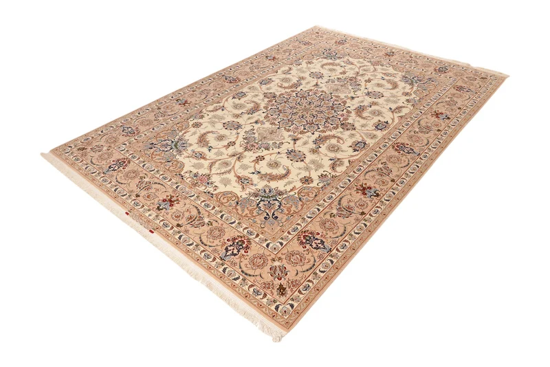Isfahan · Handgeknüpft – Beige, 239x155 cm