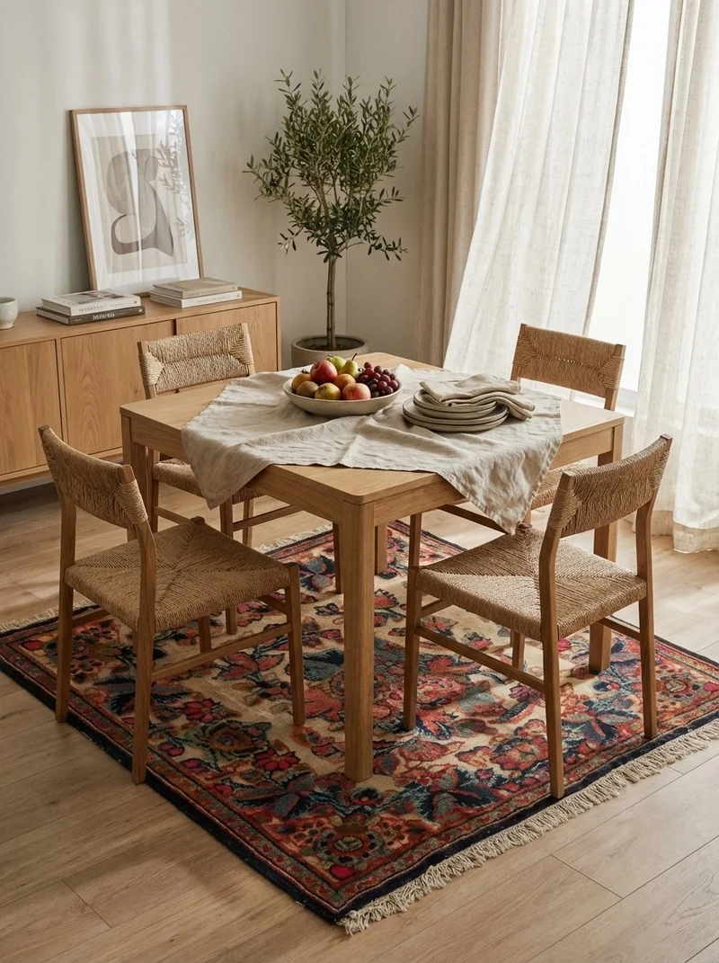 Kashan · Handgeknüpft – Beige, 54x54 cm