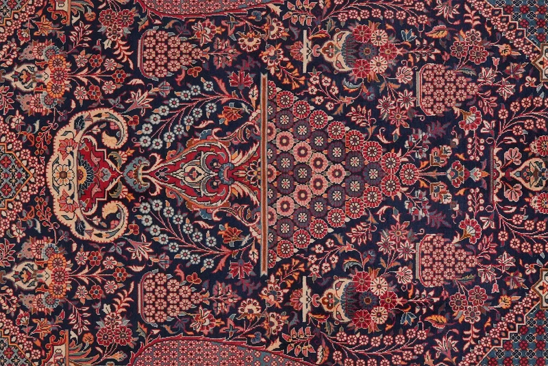 Kashan · Handgeknüpft – Blau, 205x137 cm